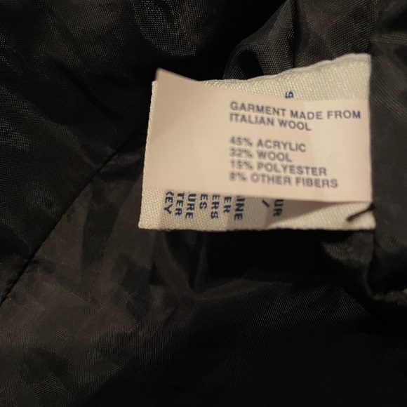 Old Navy VTG houndsth check peacoat blazer ItalianThread Y2K academia preppy S - Picture 11 of 11